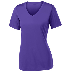Camiseta atlética con cuello en V para mujer al por mayor, camisetas para correr para mujer, camisetas deportivas con gráfico personalizado en blanco para gimnasio - Product Image 1