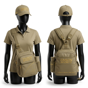 Bolsa de Tenis de Poliéster 1680D, 420 GSM, Panel de Contraste Blanco y Negro, Bordado Personalizado, Bolsa de Viaje - Product Image 5