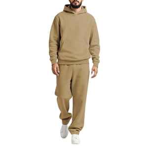 Ensemble de costumes de jogging surdimensionnés et lourds personnalisés Baggy Two Piece Pullover Hoodie and Wide Leg Baggy Sweatpants Set Tracksuits - Product Image 6