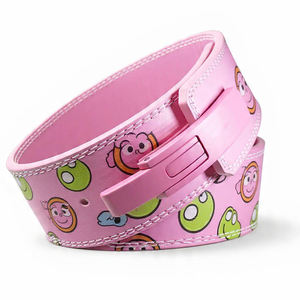 Ceintures de musculation en cuir de vachette imprimées de dessins animés, 13 mm, robustes, pour l'entraînement de force, soutien du dos, antidérapantes - Product Image 1