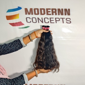 100% cabello humano virgen crudo cutícula alineada sin procesado químico proveedor natural a granel templo humano indio extensiones de cabello - Product Image 6