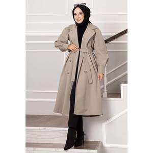 Trench-coat imperméable à manches ballon Stone - Product Image 2