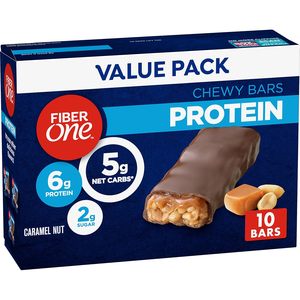 Fiber One Chewy Protein <b>Bars</b>, Caramel Nut, Protein <b>Snacks</b>, 10 ct - Product Image 4