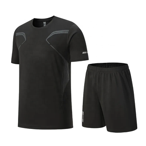 Custom Heat-Transfer Printed Soccer Uniform High Neck Short Sleeve Moisture Wicking Breathable Eco-Friendly UV Protection Men's - Product Image 1