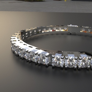 Avarta Jewelry Plata esterlina 30 centavos cada línea Brazalete de diamantes - Product Image 1