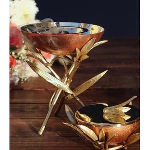 Brûleur d'encens en métal de luxe avec la conception de feuille d'or Brûleur d'encens de charbon de bois Brûleur parfait de Bakhoor Oud pour la maison et l'hôtel - Product Image 3