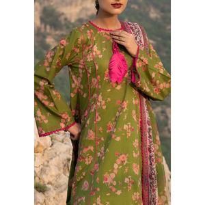 BM-52039 Ensemble 3 pièces non cousu en mousseline imprimée avec dupatta en mousseline brodée, respirant et translucide pour événements diurnes XS 6XL - Product Image 3