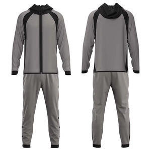 Ensemble de survêtement sport pour homme et femme, 2 pièces, style hip-hop, veste zippée et pantalon, tenue de sport en nylon pour le printemps, directement de l'usine - Product Image 1