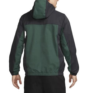 New Design Fashion Men Hooded Outdoor Windbreaker Front Big Pocket Waterproof Color Blocked Half Zip Windbreaker Jacket - Product Image 2