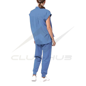 Venta al por mayor de uniformes para mujer, Cool Stretch Jogging Scrub Conjunto de uniforme de enfermera, Diseño de uniformes de poliéster transpirable - Product Image 6