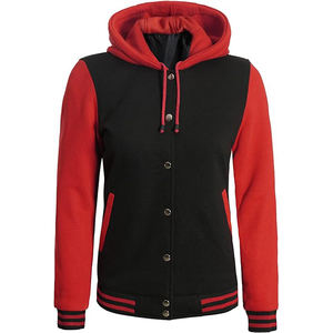 Fabricación de fábrica, la mejor venta, chaqueta Varsity para mujer, Chaqueta de punto estampada de algodón para mujer, chaquetas Varsity de bajo precio a la venta - Product Image 1