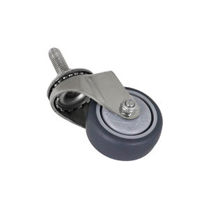 2 Inch Stainless Steel Wheel Stem M10 TPR <b>Rubber</b> Swivel Casters Smooth Rolling for <b>Medical</b> Cart Furniture Cabinet - Product Image 6