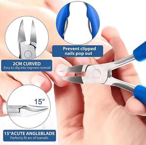 Coupe-ongles de printemps pour les doigts et les orteils, lame incurvée en acier inoxydable, outil de coupe d'ongles de précision, conception facile à presser pour les ongles épais - Product Image 4