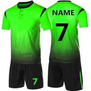 Juego de uniformes de fútbol para hombres y niños Nombre personalizado Número Fútbol Jersey Kit Entrenamiento Matchwear Poliéster - Product Image 2