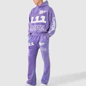 Vente en gros de survêtements décontractés écologiques à séchage rapide respirants 100% coton ensembles imprimés de survêtements toutes saisons pour hommes de grande taille pour le jogging - Product Image 1