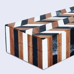 Caja de resina y madera multiusos hecha a mano, diseño único, estilo europeo, tamaño personalizado, caja de almacenamiento de joyas para decoración y regalos - Product Image 3