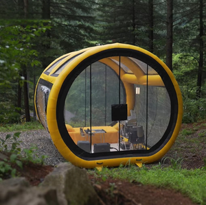 Tente de <span class=keywords><strong>camping</strong></span> gonflable pour 4 à 6 personnes - Tente de <span class=keywords><strong>camping</strong></span> grande avec une chambre - PVC - Quatre saisons - Simple couche - Coupe-vent - Imperméable - Extérieur - Product Image 2