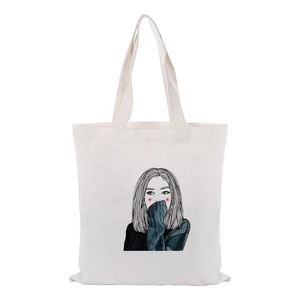 Wholesale Custom Logo Eco <b>Recycled</b> Shopping <b>Bag</b> Organic Cotton Canvas <b>Tote</b> <b>Bag</b> with Plain Design Stock Available - Product Image 6