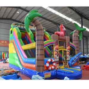 Parque Acuático Inflable Comercial, Tobogán Acuático Inflable de PVC Grueso, Equipo de Juego Acuático para Niños, para Jardín, Verano - Product Image 2