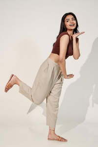 Ropa Vintage para mujer, pantalones tailandeses de cintura alta, holgados, holgados, de talla grande, personalizados, de diseñador, tamaño y Color, cómodos pantalones de verano - Product Image 2