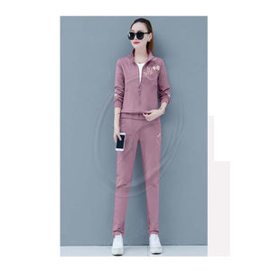 Nuevo conjunto de dos piezas de talla grande, Top y pantalones, conjunto de mujer, traje deportivo de talla grande, chándal de moda para mujer, primavera y otoño - Product Image 1