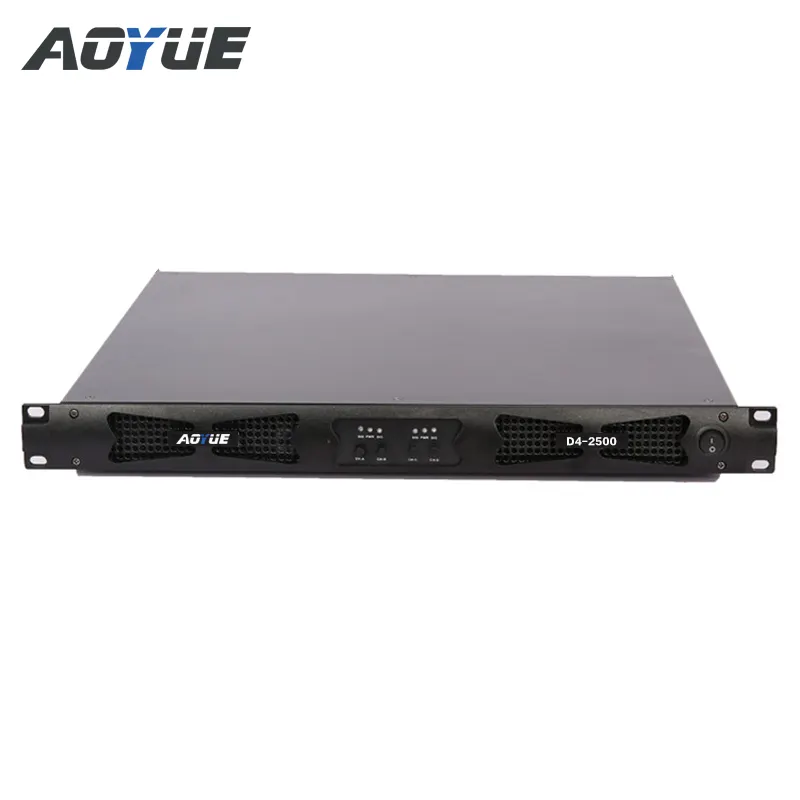 Aoyue 1U digital hot power amp D4-2500 amplificador de audio 4 channels 2 ohms 5000 watt power amplifier