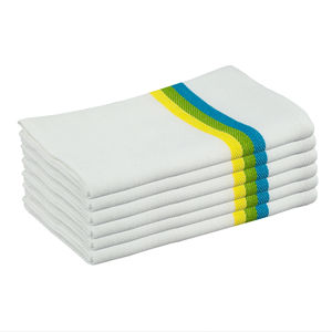 Toalla de hueso de arenque de algodón 100% para el hogar, playa, Cocina, Restaurante infantil, microfibra de lino sostenible tejida de Color Turquesa - Product Image 1