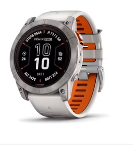 ENVÍO EXPRÉS Reloj Inteligente Garmin Fenixx Pro con Caja de Acero y Correa Naranja, Reloj Deportivo para Exteriores con GPS y Monitor de Ritmo Cardíaco - Product Image 1