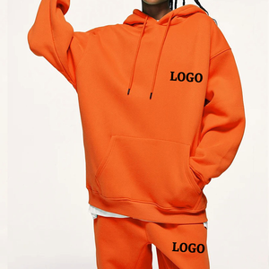 Nouveauté, meilleur coton et polyester, logo personnalisé, ensemble de sweat-shirts de sport, 2 pièces, col rond, haut court, pantalon de survêtement, hiver - Product Image 3