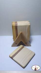 SOUS-VERRE DE DÉCORATION VENTE CHAUDE Dessous de verre en bois Blancs Écologiques Tapis de thé gravé personnalisé Sous-verres en bois - Product Image 4