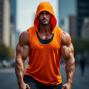 Sweat à capuche sans manches pour hommes gilet d'entraînement athlétique avec capuche pour le printemps Fitness Training Gym Sports de haute qualité - Product Image 6