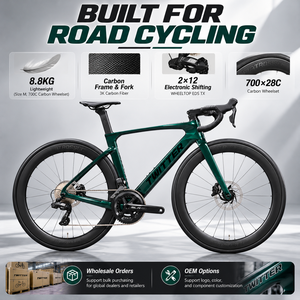 Bicicletta <span class=keywords><strong>da</strong></span> Strada TWITTER CYCLONE 3rd in Carbonio 700C con Cambio Elettronico Wireless 2x12 WheelTop EDS TX e Freni a Disco Idraulici - Product Image 6