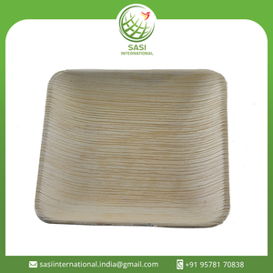 Platos cuadrados de vajilla desechables de hoja de palma biodegradables naturales de primera calidad en diferentes tamaños y formas para fiestas de bodas - Product Image 2