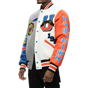 Chaqueta Universitaria de Cuero Personalizada para Hombre 2025, Chaqueta Universitaria Personalizada al por Mayor, Chaquetas Universitarias de Béisbol para Hombre - Product Image 3