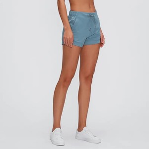 Short femme haute qualité athlétique élastique taille haute collants de Yoga V avant Fitness Shorts respirant tissu éponge Style Sport - Product Image 6