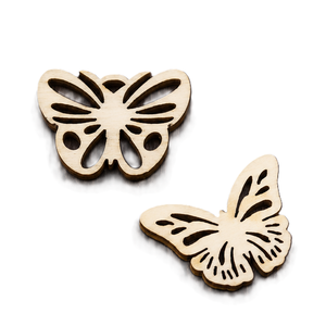 MDF Butterfly Hanging Ornament Set Of 2 <b>Laser</b> <b>Cut</b> Small Rustic Handmade Decor - Product Image 6