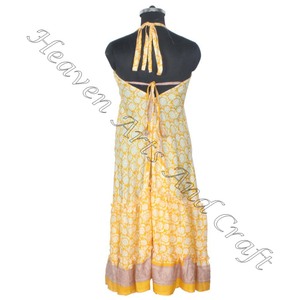 SD008 indio pakistaní algodón Saree/Shari Hippy Boho estilo moderno Nuevo vestido de seda Vintage con estilo indio moderno - Product Image 4