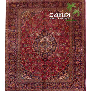 Tapis persan Mashad unique en son genre, 10'7 x 6'4 - Product Image 1