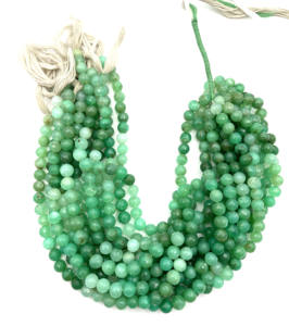 Natural Chrysoprase Faceted Beads Strand Vibrant <b>Green</b> Gemstone Beads 14 Inch 8.50 MM 173 CT Chrysoprase Gemstone Beads - Product Image 1