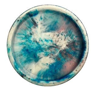 Assiette à bol en résine Bleu Rose Argent Bois & Bol en résine en ligne au meilleur prix Taille personnalisée Made In India - Product Image 1