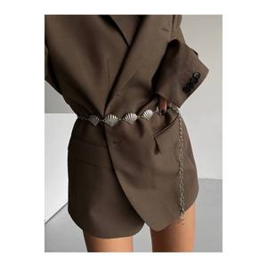Cinturón de Cadena con Detalles Plateados, Cinturón para Vestido, Cinturón para Falda, Cinturón para Pantalón - Plateado - Product Image 2