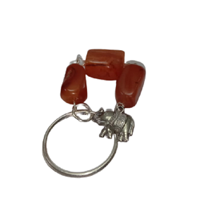 Pierre naturelle rouge cornaline Cube quartz éléphant porte-clés guérison pierre précieuse cristal porte-clés guérison grossiste - Product Image 4