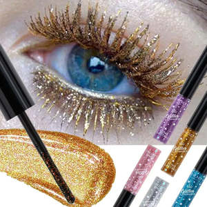 High Quality 3-Color Glitter Liquid for <b>Mascara</b> for Festive Makeup Long-Lasting Waterproof Halal Certified Vegan Curling - Product Image 1