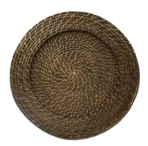 Ready To Ship Rattan Round Set of PlacematsCoaster Wholesale 100% Natural Home Decoration Wholesale Vietnam Supplier