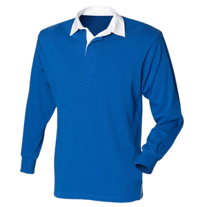 高品質メンズ100% ポリエステルラグビーシャツ長袖クラシックデザイン耐久性快適カジュアルスポーツウェア通気性 - Product Image 2