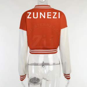 แจ็กเก็ตเบสบอลแขนยาวสำหรับผู้ชายเสื้อแจ็คเก็ตบอมเบอร์แบบเรียบไม่มีลวดลายออกแบบได้ตามต้องการสำหรับฤดูหนาวกันน้ำ - Product Image 3