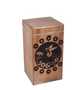 Floral Wooden <b>Urns</b> for Human Ashes Adult <b>Large</b> - Butterfly Cremation <b>Urn</b> for Ashes -Burial <b>Urn</b> for Columbarium - Funeral - Product Image 3