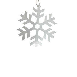 ของตกแต่งคริสต์มาสแบบแขวนเกล็ดหิมะสีเงินงานแฮนด์เมดสั่งทำสำหรับตกแต่งบ้าน - Product Image 1