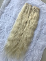 Mèches naturelles vierges ondulées de couleur Blonde 613 avec Closure, mèches de cheveux humains ondulés de couleur Blonde 613 avec Frontal Closure