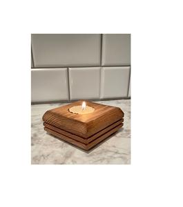 Porte-bougie votif ethnique en bois, décoration d'intérieur, centre de table festif, style ferme traditionnel, idée cadeau de Pâques, culturel - Product Image 2